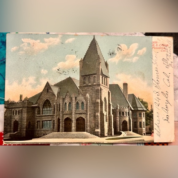 RPPP First Methodist Episcopal M. E. Church Pasadena CA Real Photograph Postcard - Picture 2 of 5